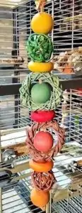 Knabberseil mit Weidenringen