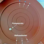 Blumentopfdusche 05 Abflusslöcher im Untersetzer
